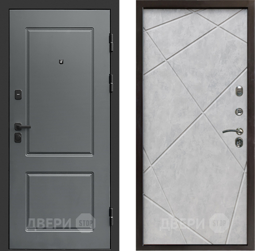 Входная металлическая Дверь Престиж Verona Лучи Бетон светлый в Пушкино