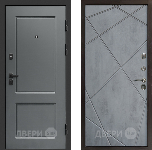 Входная металлическая Дверь Престиж Verona Лучи Бетон темный в Пушкино