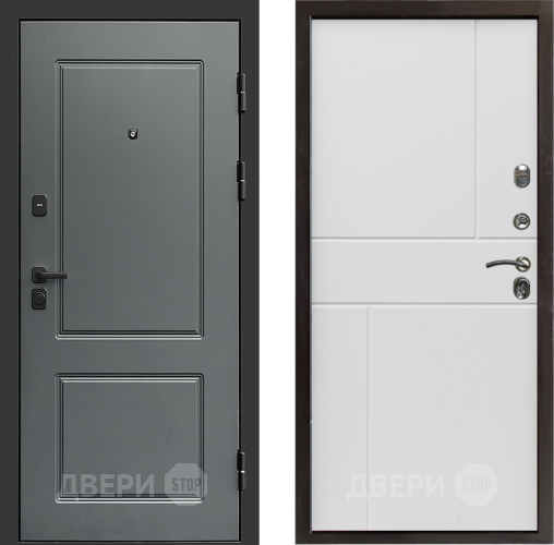 Входная металлическая Дверь Престиж Verona Горизонт Бетон белый в Пушкино