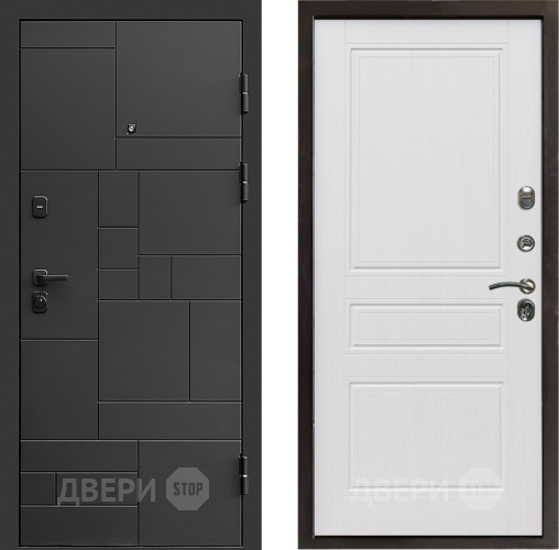 Входная металлическая Дверь Престиж Kvadro Классика Белое дерево в Пушкино