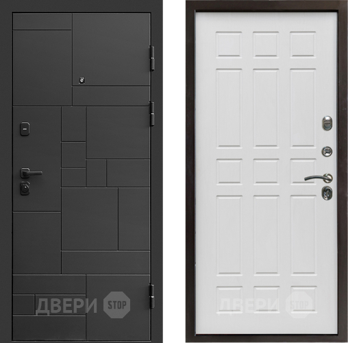 Входная металлическая Дверь Престиж Kvadro Спарта Белое дерево в Пушкино