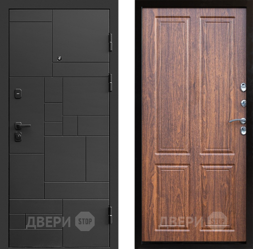 Входная металлическая Дверь Престиж Kvadro Премиум Орех светлый в Пушкино