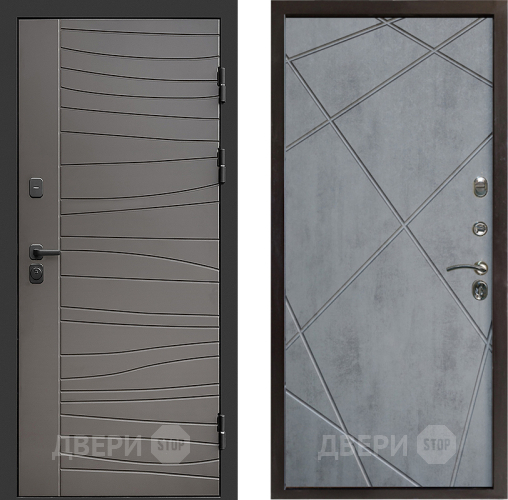 Входная металлическая Дверь Престиж Siciliya Лучи Бетон темный в Пушкино