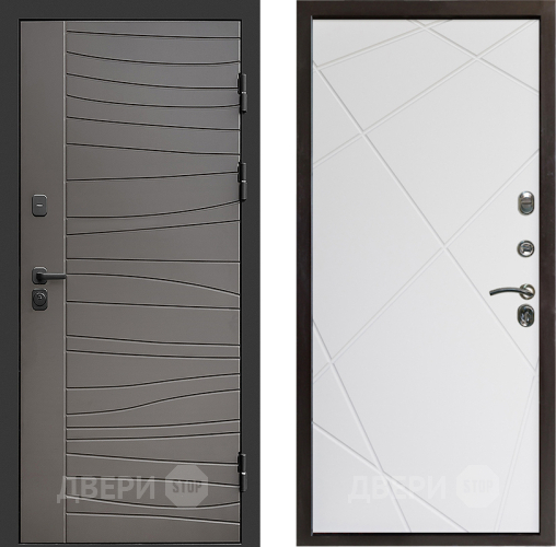 Входная металлическая Дверь Престиж Siciliya Лучи Бетон белый в Пушкино