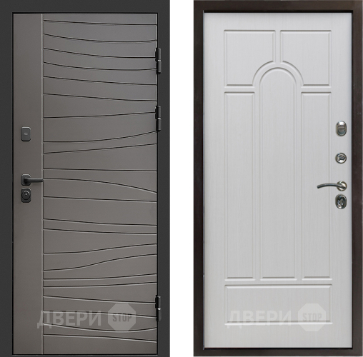 Входная металлическая Дверь Престиж Siciliya Арка Лиственница белая в Пушкино