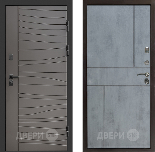 Входная металлическая Дверь Престиж Siciliya Горизонт Бетон темный в Пушкино