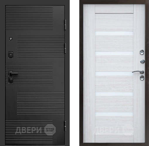 Входная металлическая Дверь Престиж Favorit Царга Лиственница белая в Пушкино