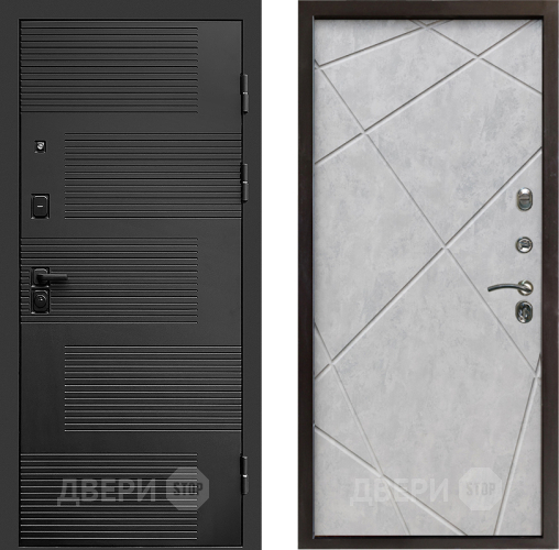 Входная металлическая Дверь Престиж Favorit Лучи Бетон светлый в Пушкино