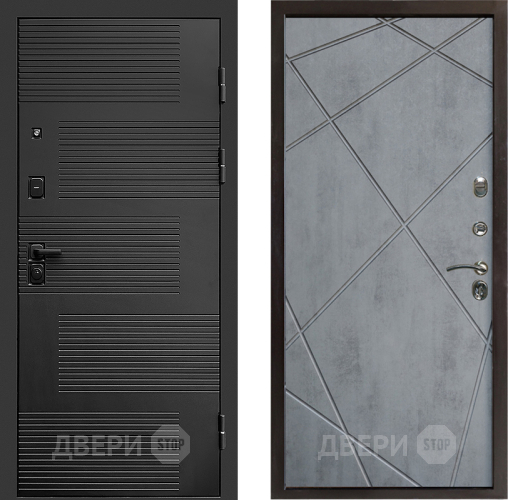 Входная металлическая Дверь Престиж Favorit Лучи Бетон темный в Пушкино