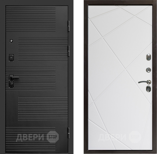 Входная металлическая Дверь Престиж Favorit Лучи Бетон белый в Пушкино