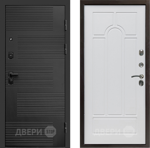 Входная металлическая Дверь Престиж Favorit Арка Белое дерево в Пушкино