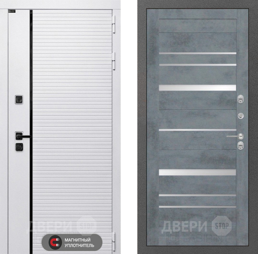 Входная металлическая Дверь Лабиринт (LABIRINT) Royal 20 Бетон темный в Пушкино