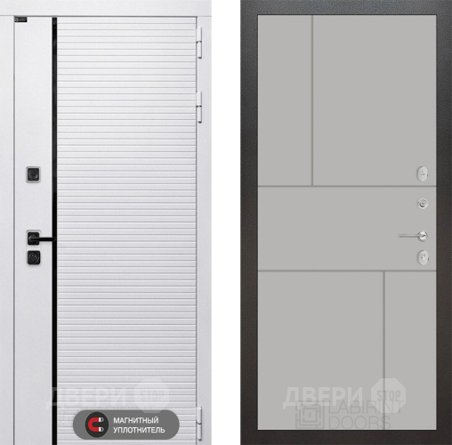 Входная металлическая Дверь Лабиринт (LABIRINT) Royal 21 Грей софт в Пушкино