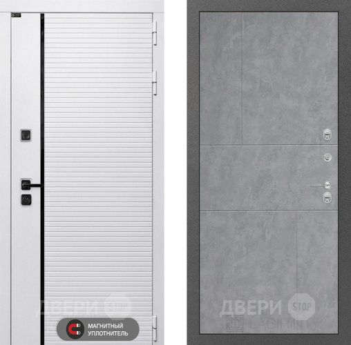 Входная металлическая Дверь Лабиринт (LABIRINT) Royal 21 Бетон светлый в Пушкино