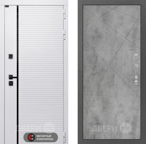 Входная металлическая Дверь Лабиринт (LABIRINT) Royal 24 Бетон светлый в Пушкино