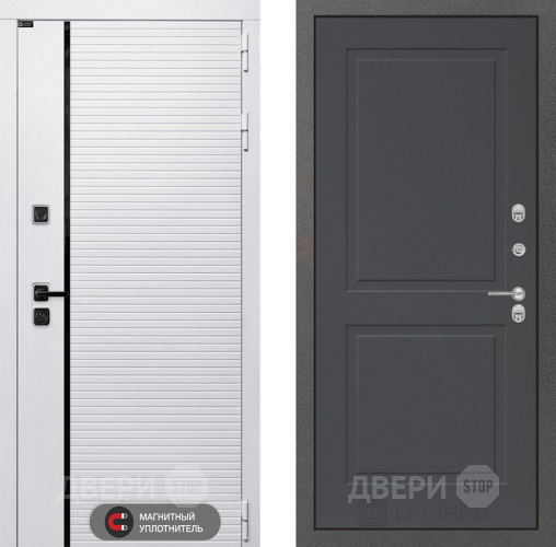 Входная металлическая Дверь Лабиринт (LABIRINT) Royal 11 Графит софт в Пушкино