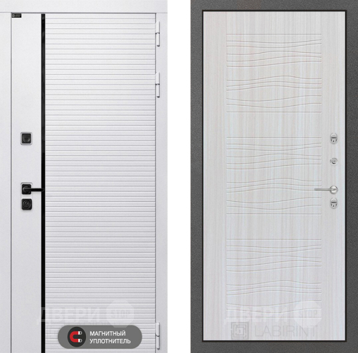 Входная металлическая Дверь Лабиринт (LABIRINT) Royal 06 Сандал белый в Пушкино