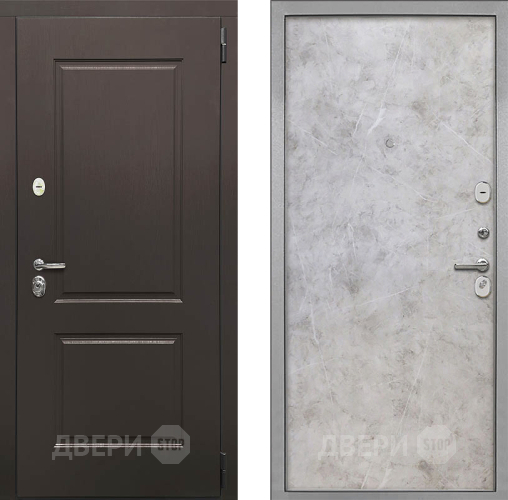 Входная металлическая Дверь Интекрон (INTECRON) Кампо Гладкая Мрамор светлый в Пушкино