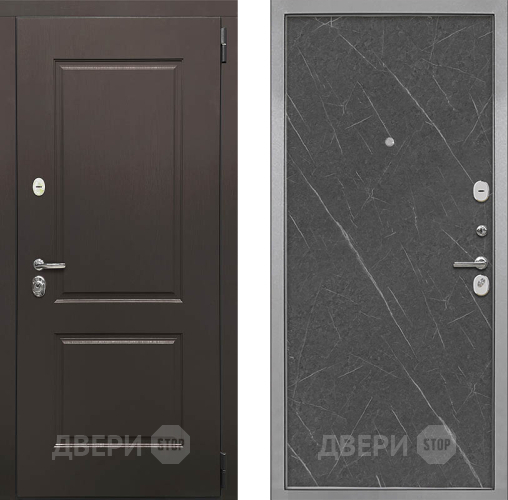 Входная металлическая Дверь Интекрон (INTECRON) Кампо Гладкая Гранит лава оникс в Пушкино