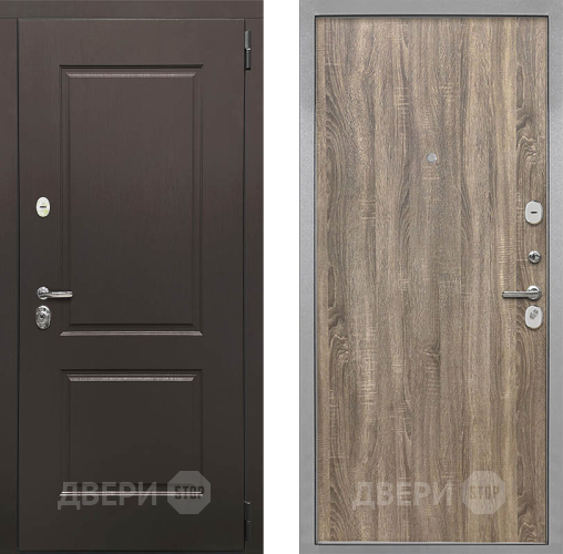 Входная металлическая Дверь Интекрон (INTECRON) Кампо Гладкая Дуб турин в Пушкино