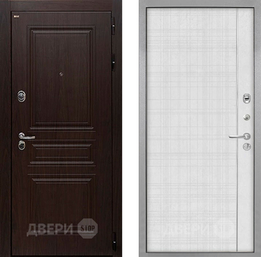 Дверь Интекрон (INTECRON) Брайтон Тиковое Дерево В-07 с молдингом Лофт белый в Пушкино