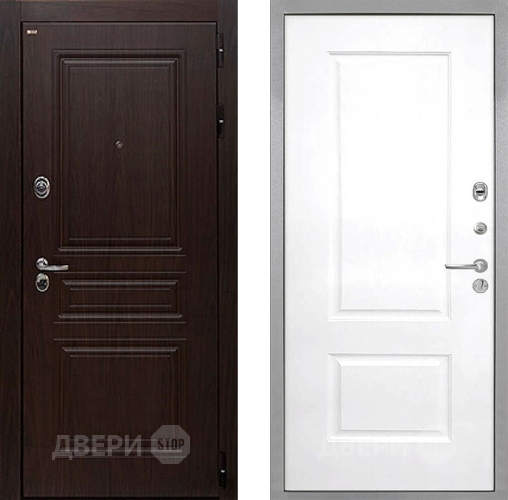 Входная металлическая Дверь Интекрон (INTECRON) Брайтон Тиковое Дерево Альба Роял Вуд белый в Пушкино