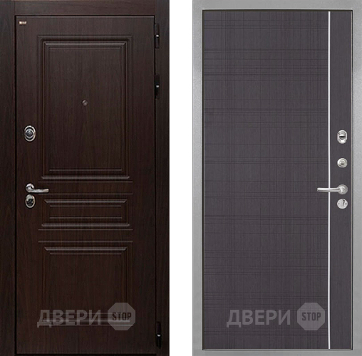 Входная металлическая Дверь Интекрон (INTECRON) Брайтон Тиковое Дерево В-07 с молдингом Венге в Пушкино