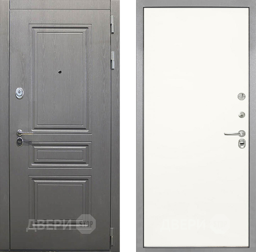 Дверь Интекрон (INTECRON) Брайтон Графит Гладкая Слоновая кость в Пушкино