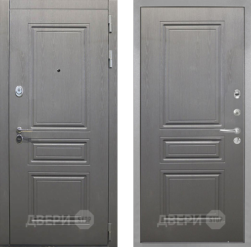 Входная металлическая Дверь Интекрон (INTECRON) Брайтон Графит ФЛ-243 Графит вуд дуб в Пушкино