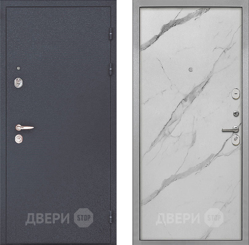 Входная металлическая Дверь Интекрон (INTECRON) Колизей Гладкая Мрамор натуральный арктик в Пушкино