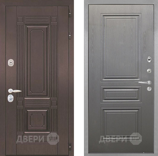 Входная металлическая Дверь Интекрон (INTECRON) Италия ФЛ-243 Графит вуд дуб в Пушкино