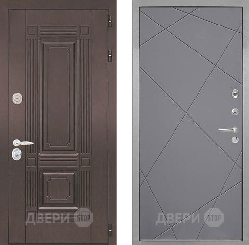 Входная металлическая Дверь Интекрон (INTECRON) Италия Лучи-М Графит софт в Пушкино