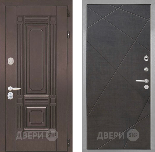 Входная металлическая Дверь Интекрон (INTECRON) Италия Лучи-М Венге распил кофе в Пушкино