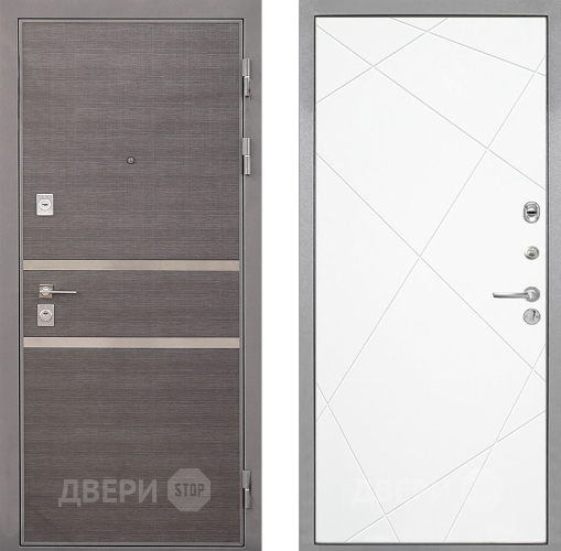 Входная металлическая Дверь Интекрон (INTECRON) Неаполь Лучи-М Софт милк в Пушкино