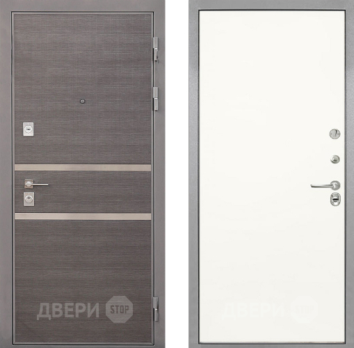 Входная металлическая Дверь Интекрон (INTECRON) Неаполь Гладкая Слоновая кость в Пушкино