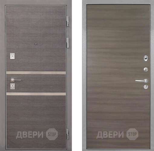 Входная металлическая Дверь Интекрон (INTECRON) Неаполь Гладкая Дуб тоскано поперечный в Пушкино