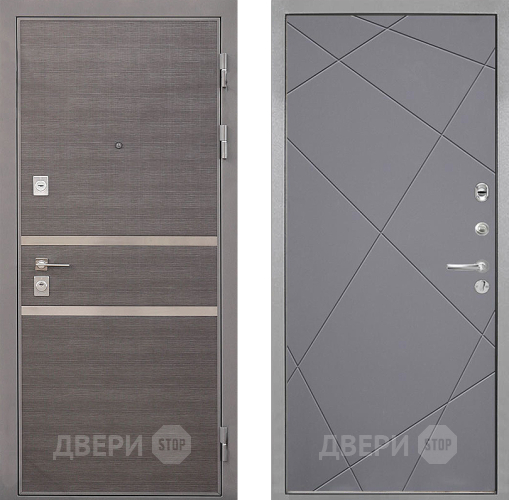 Входная металлическая Дверь Интекрон (INTECRON) Неаполь Лучи-М Графит софт в Пушкино