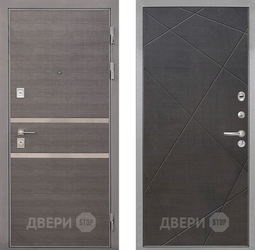 Входная металлическая Дверь Интекрон (INTECRON) Неаполь Лучи-М Венге распил кофе в Пушкино