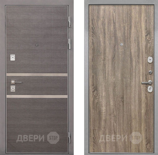 Входная металлическая Дверь Интекрон (INTECRON) Неаполь Гладкая Дуб турин в Пушкино