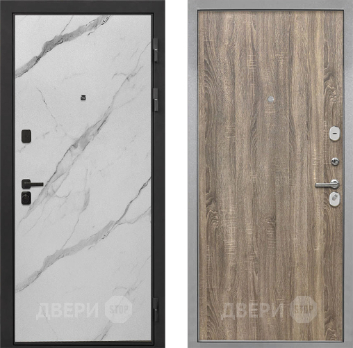Дверь Интекрон (INTECRON) Профит Black Мрамор Арктик Гладкая Дуб турин в Пушкино