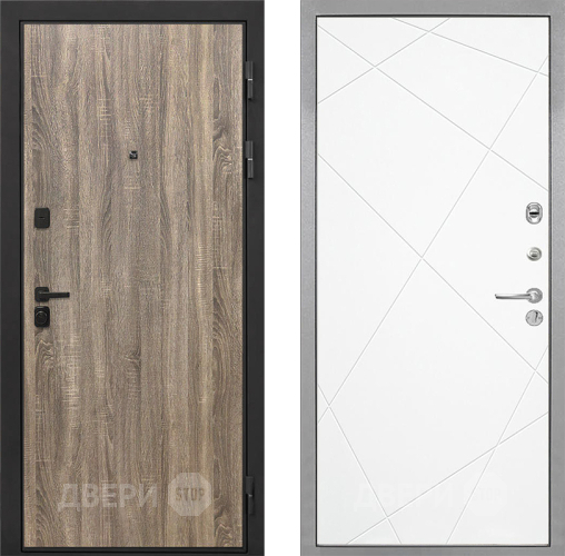 Входная металлическая Дверь Интекрон (INTECRON) Профит Black Дуб Турин Лучи-М Софт милк в Пушкино