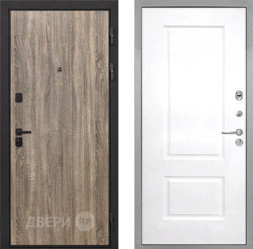 Входная металлическая Дверь Интекрон (INTECRON) Профит Black Дуб Турин Альба Роял Вуд белый в Пушкино