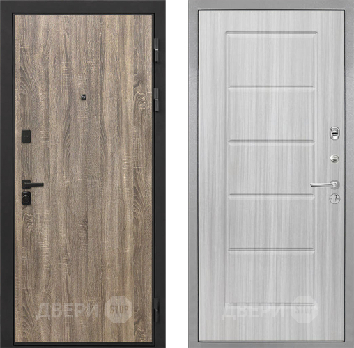 Входная металлическая Дверь Интекрон (INTECRON) Профит Black Дуб Турин ФЛ-39 Сандал белый в Пушкино