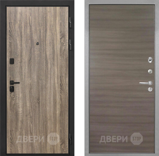 Входная металлическая Дверь Интекрон (INTECRON) Профит Black Дуб Турин Гладкая Дуб тоскано поперечный в Пушкино