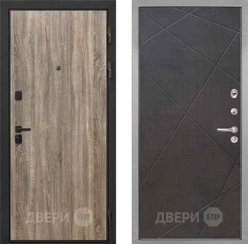 Входная металлическая Дверь Интекрон (INTECRON) Профит Black Дуб Турин Лучи-М Венге распил кофе в Пушкино