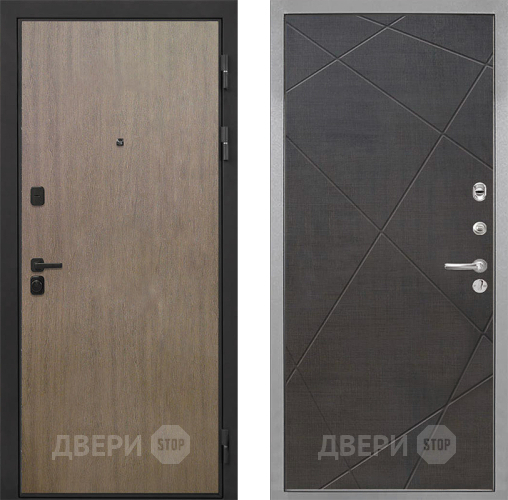 Входная металлическая Дверь Интекрон (INTECRON) Профит Black Венге Коричневый Лучи-М Венге распил кофе в Пушкино