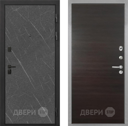 Входная металлическая Дверь Интекрон (INTECRON) Профит Black Гранит Лава Оникс Гладкая Эковенге поперечный в Пушкино