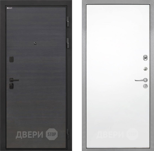 Входная металлическая Дверь Интекрон (INTECRON) Профит Black Эковенге Гладкая Силк Сноу в Пушкино