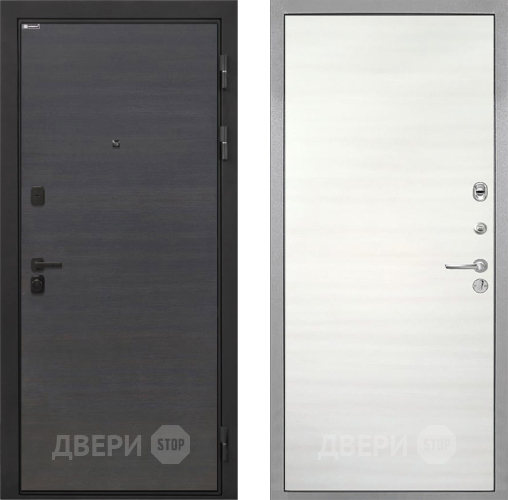 Входная металлическая Дверь Интекрон (INTECRON) Профит Black Эковенге Гладкая Дуб сильвер поперечный в Пушкино