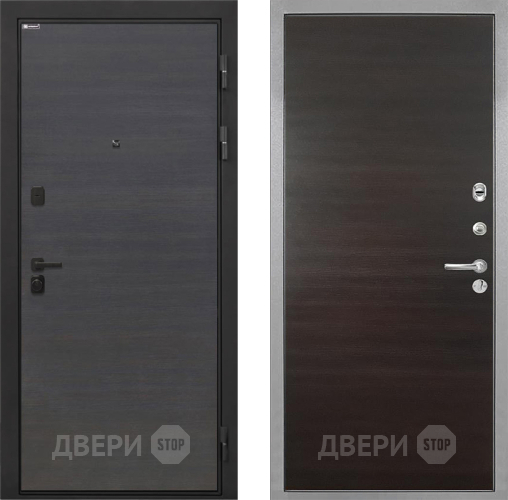 Входная металлическая Дверь Интекрон (INTECRON) Профит Black Эковенге Гладкая Эковенге поперечный в Пушкино